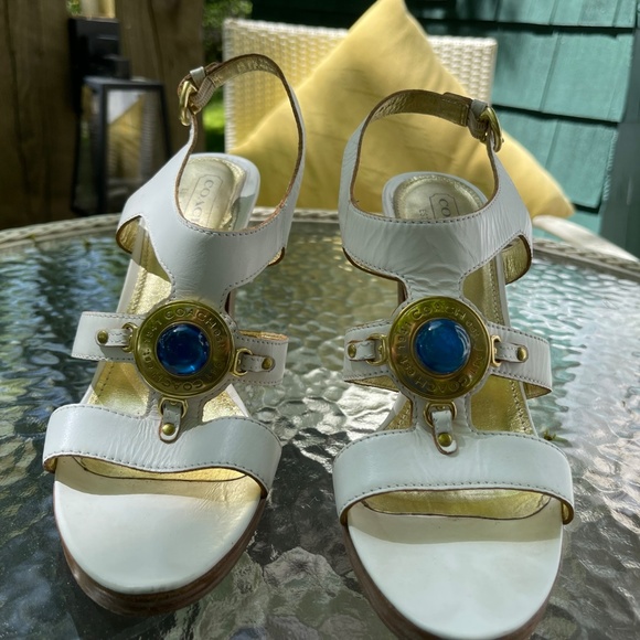 Coach Leather Heeled Sandals, White - Picture 7 of 9
